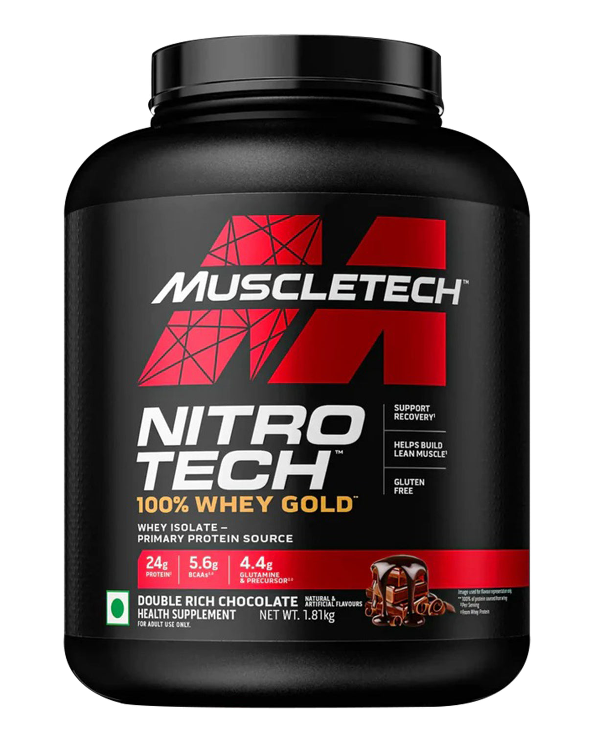 MuscleTech Nitrotech 100% Whey Gold  Double Rich Chocolate (1.81 kg)