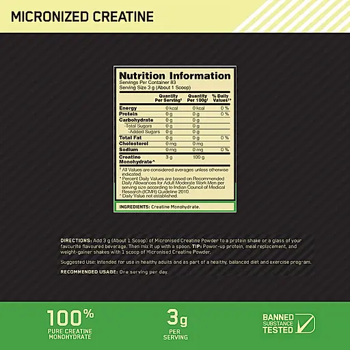 Optimum Nutrition Micronised Creatine Powder