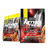 Muscletech Nitro Tech, Whey Peptides & Isolate Lean Musclebuilder Whey Protein Powder, Milk Chocolate, 10lbs (4.54kg)