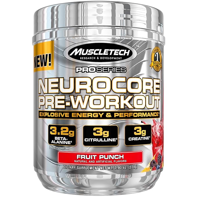 MuscleTech Pro Series Neurocore | Pre-Workout Supplement| Fruit Punch Flavor