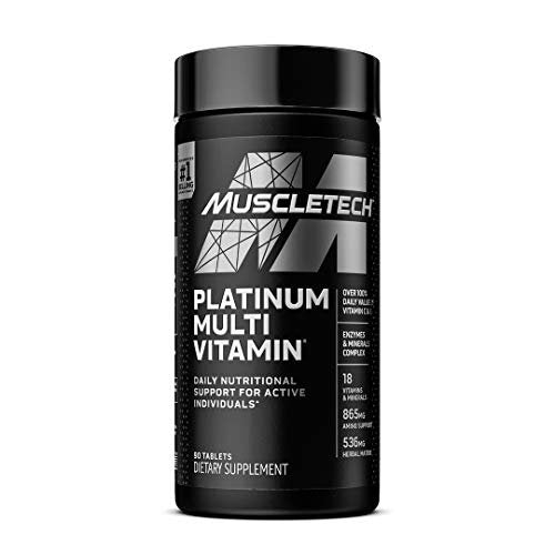 MuscleTech Platinum Multivitamin Unflavored, 90 Capsules