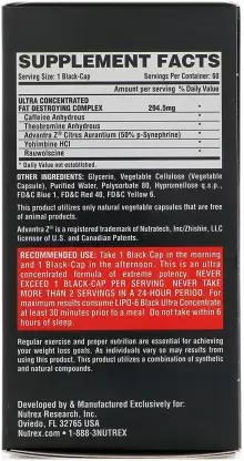 Nutrex Research Lipo-6 Black Ultra Concentrate