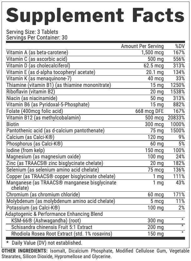 Nutrex Research - Vitadapt Complete Sports Multivitamin for Men