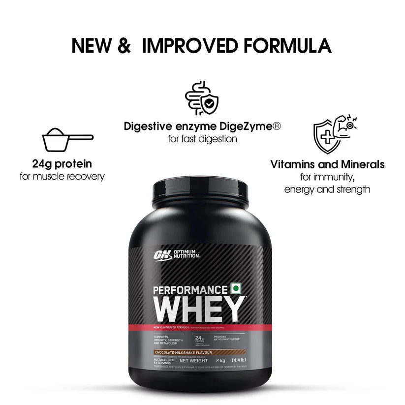 Optimum Nutrition Performance Whey 2kg | Premium Whey Protein Supplement
