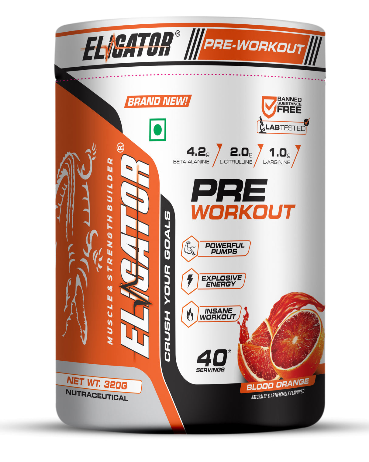 Eligator Pre Workout 320gm 40 Servings