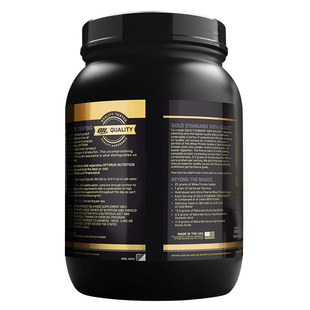 Optimum Nutrition (ON) Gold Standard 100% Isolate - Chocolate Bliss Flavor