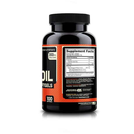 Optimum Nutrition (ON) Fish Oil - 100 Softgels