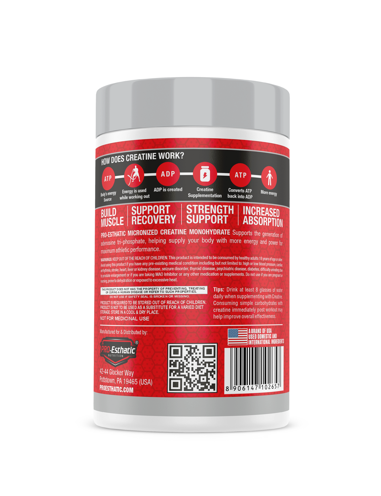 Pro-Esthatic Creatine Monohydrate 250gm 83 Servings