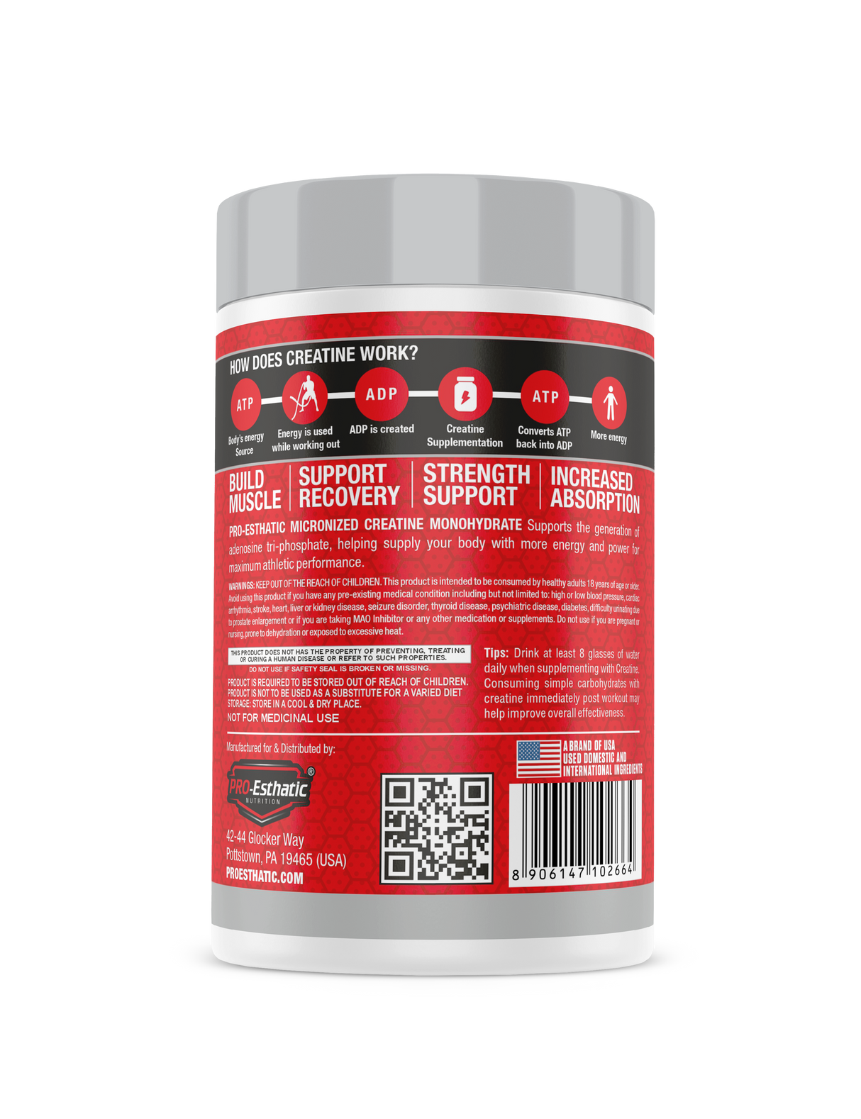 Pro-Esthatic Creatine Monohydrate 250gm 83 Servings