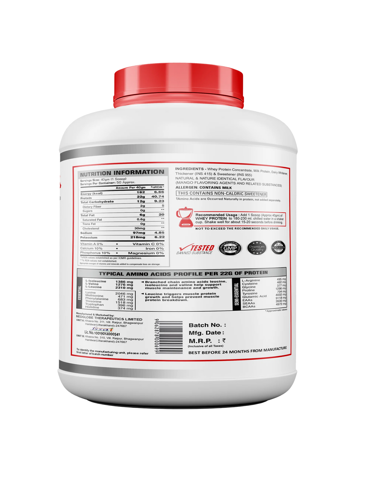 Eligator Perfect Whey Protein Powder 2kg