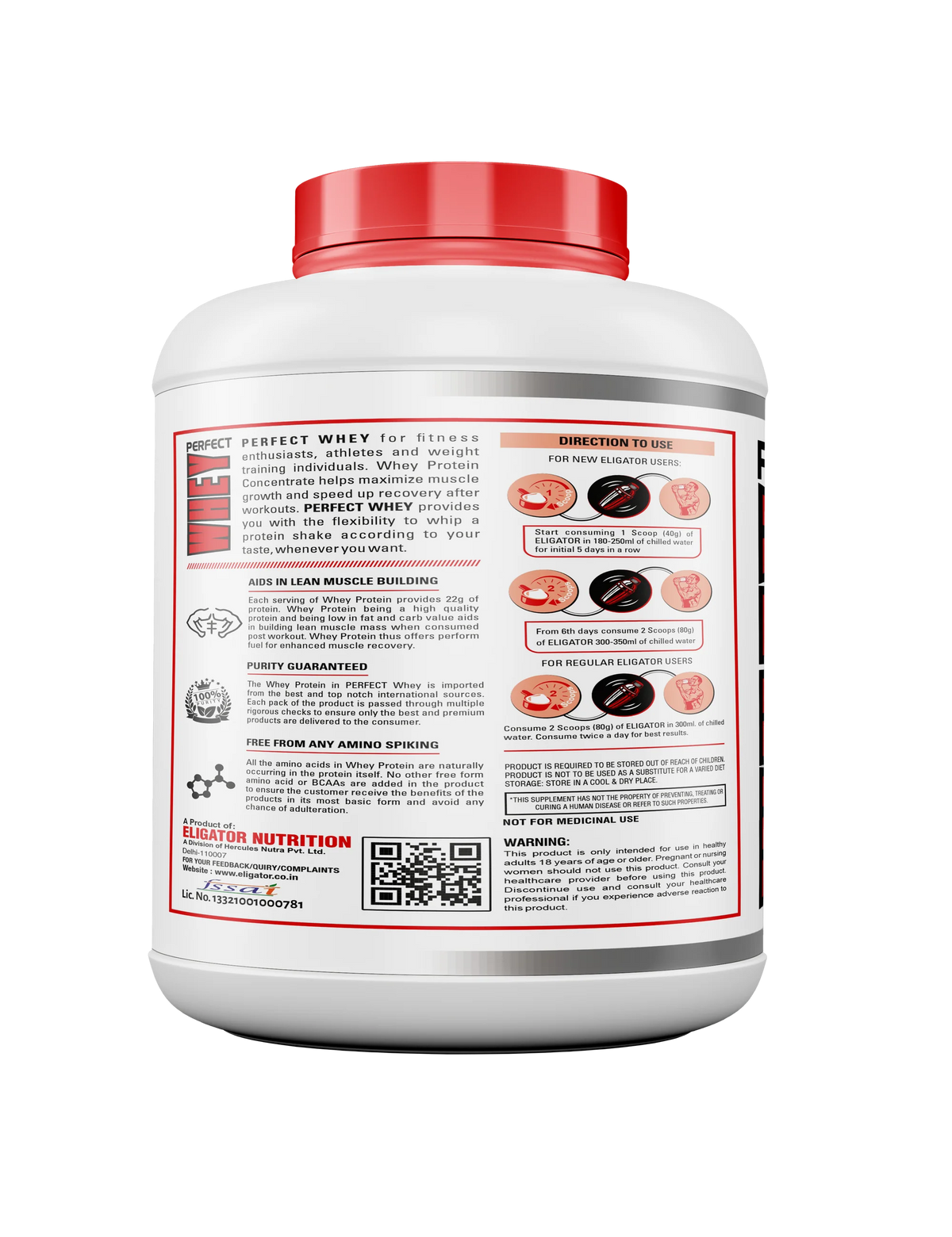 Eligator Perfect Whey Protein Powder 2kg
