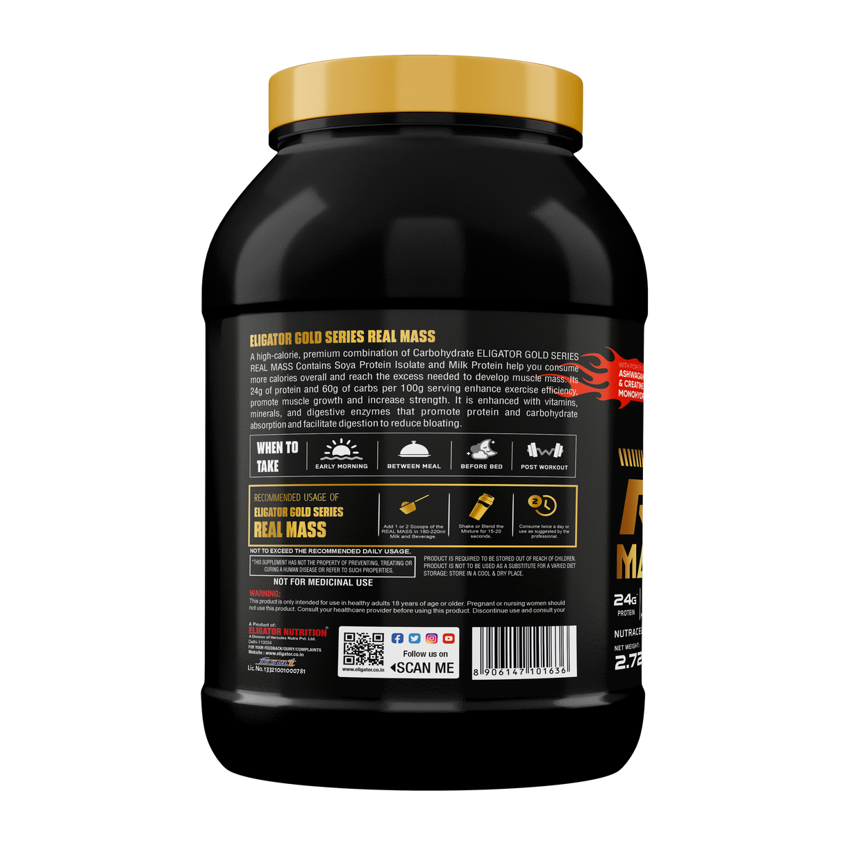 Eligator Premium Series Real Mass - Advance Lean Mass Formula 2.72kg