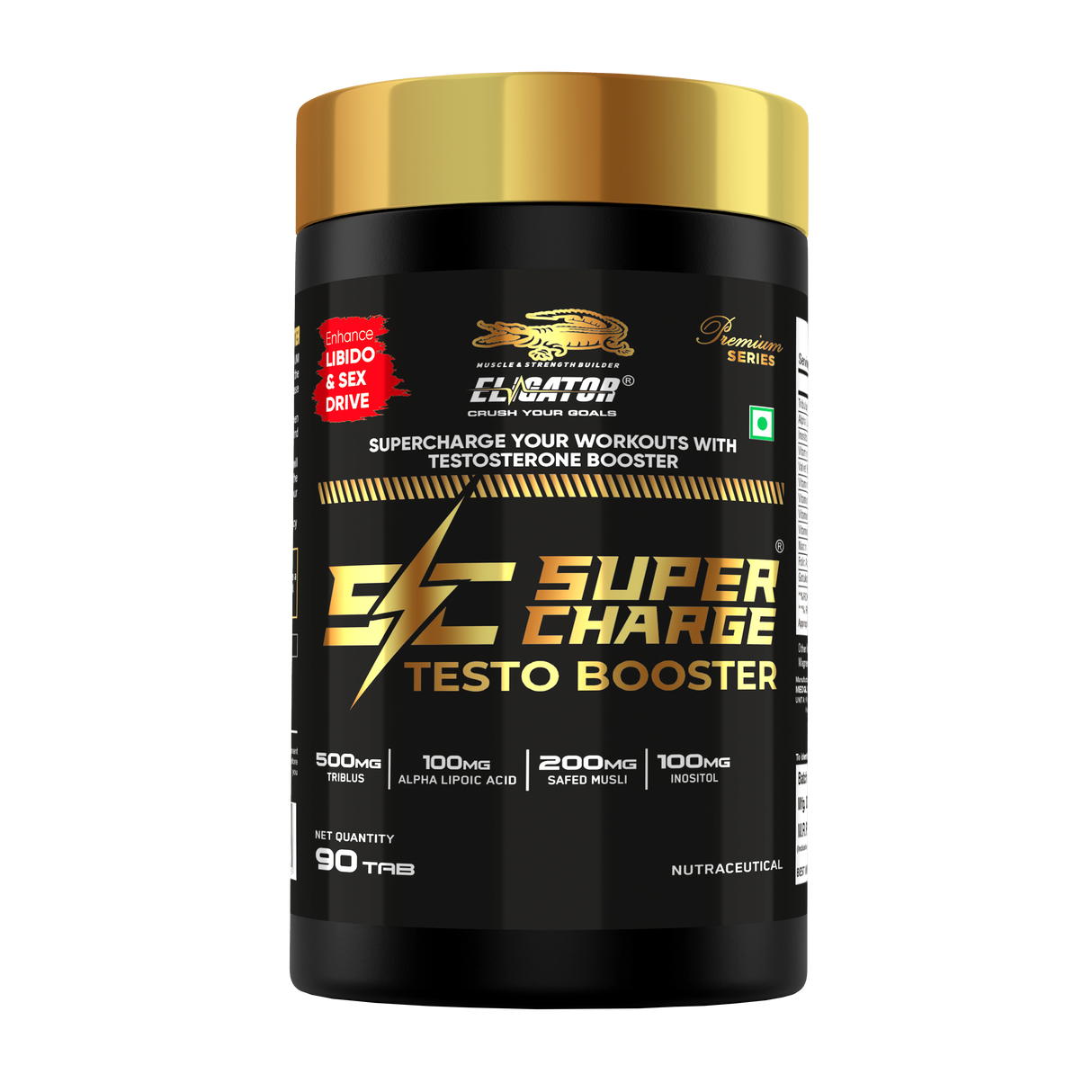 Eligator Premium Series Super Charge Testo Booster 90 Tablets 30 Servings