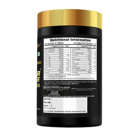 Premium Series Super Charge Testo Booster - 90 Tablets (30 Servings)