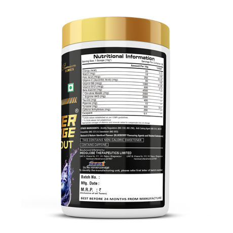 Premium Series Super Charge Pre-Workout - 350g (35 Servings)