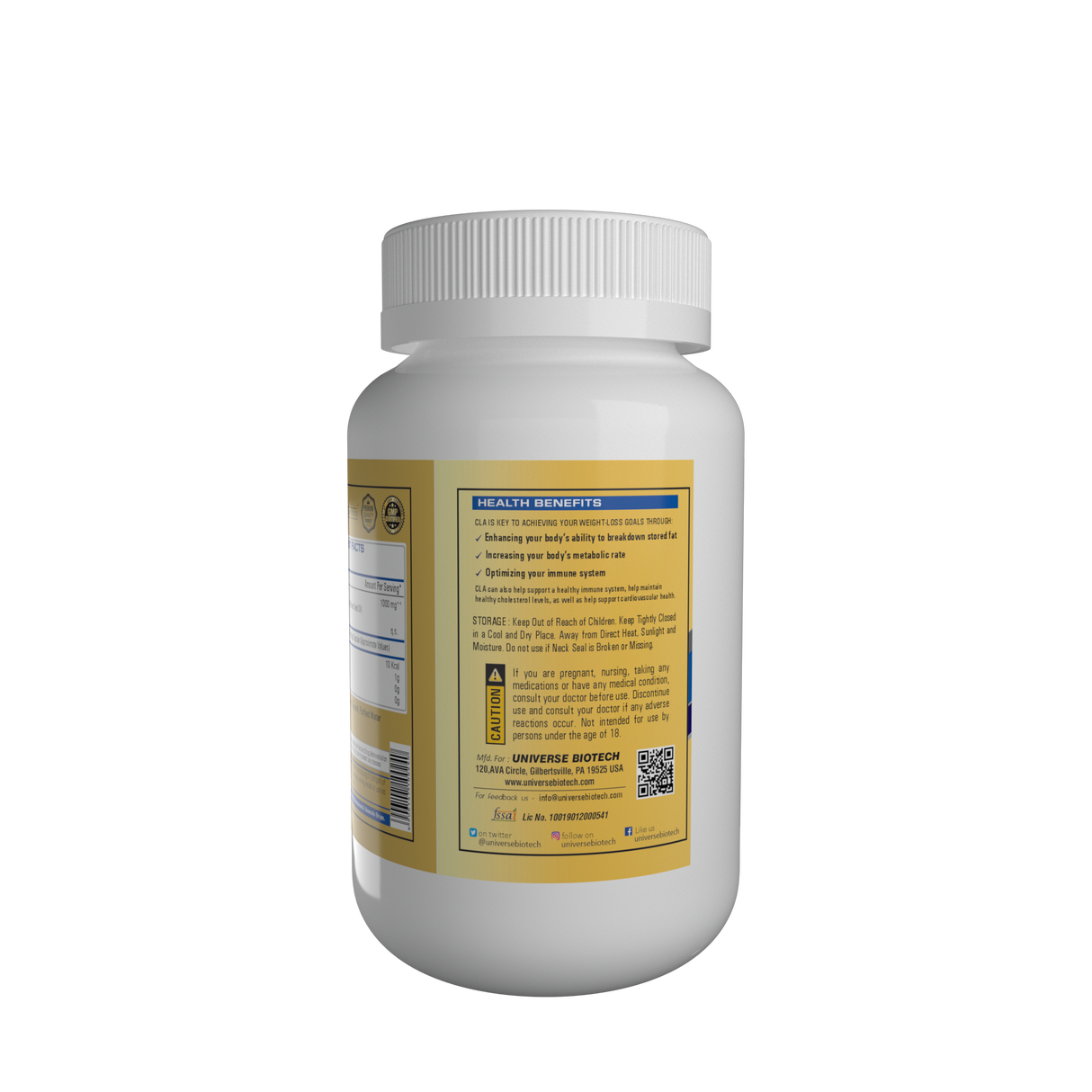 Universe Biotech CLA, 90 Softgels