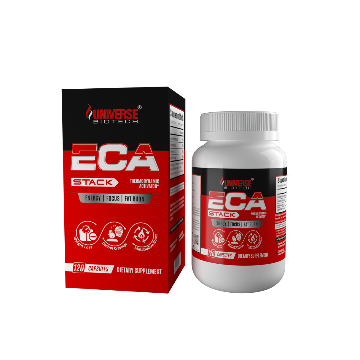 Universe Biotech ECA STACK, 60 Capsules