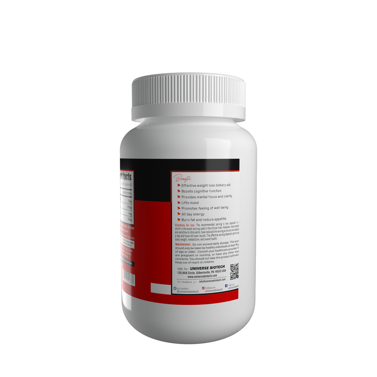 Universe Biotech ECA STACK, 60 Capsules