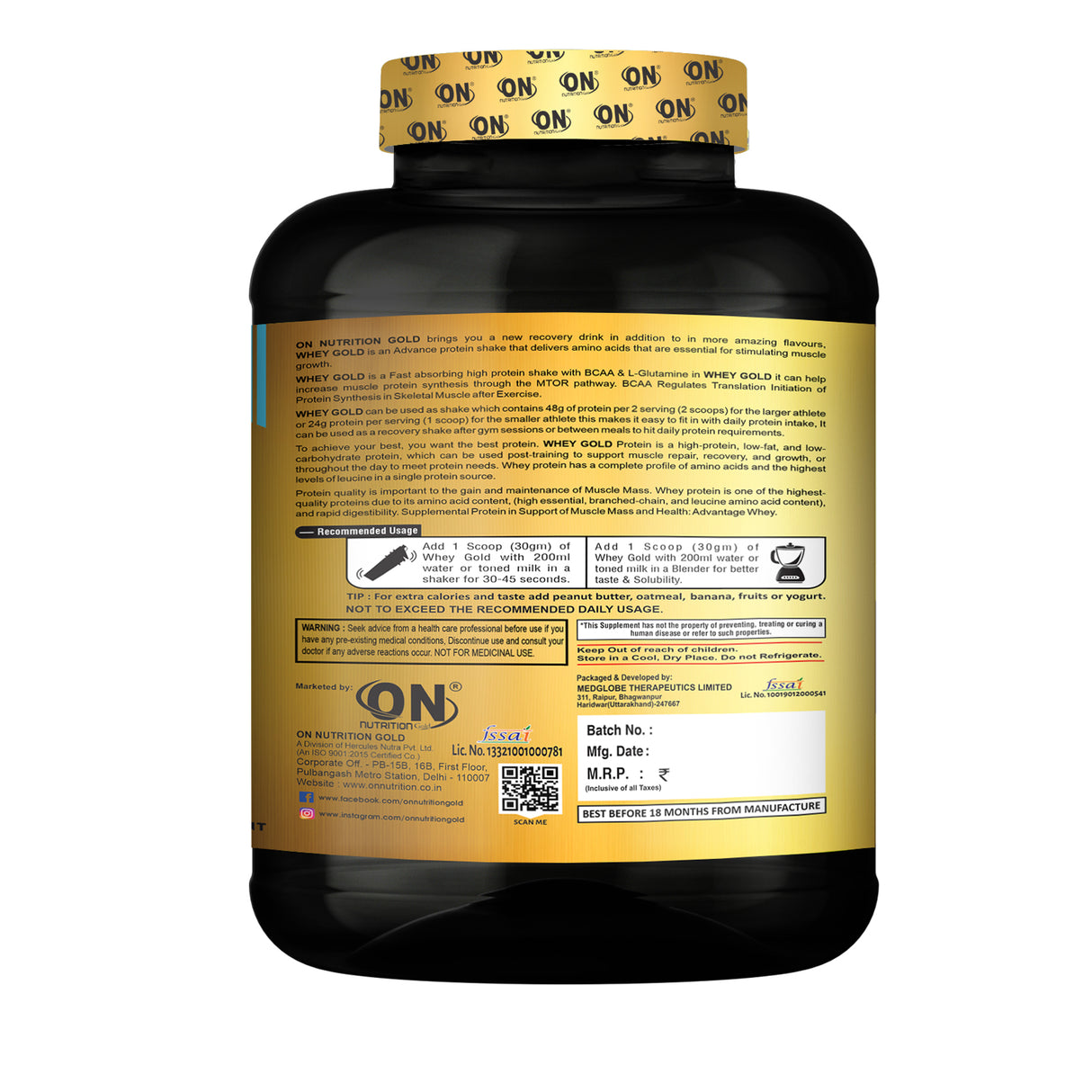 On Nutrition Gold Whey Gold Advanced