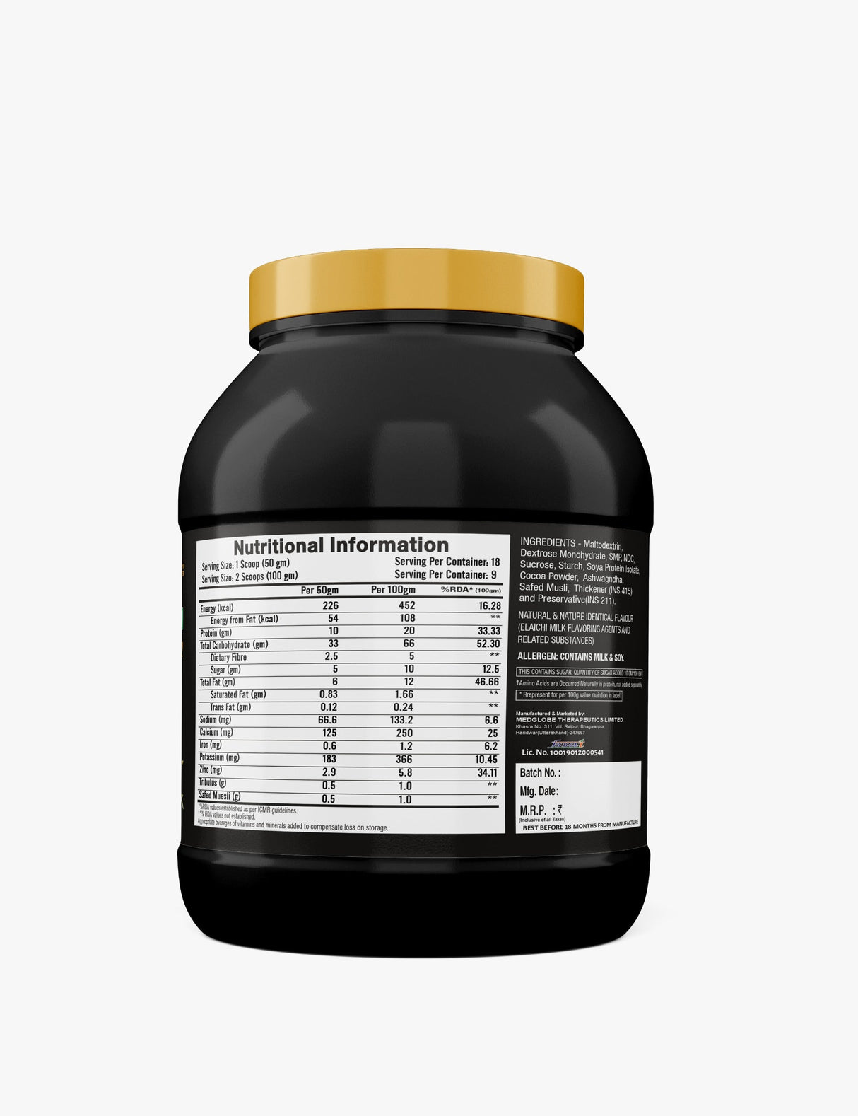Eligator Premium Series Super Mass - Massive Mass Gainer 900gm