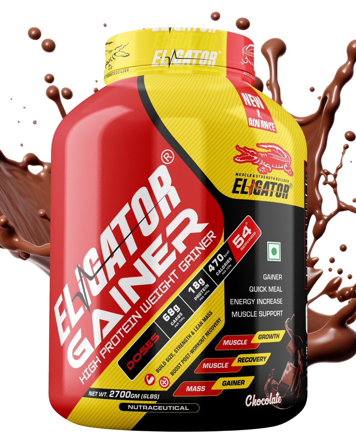 Eligator High Protein Weight Gainer 2.7Kg 54 Servings