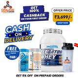 Eligator Whey Protein  2kg with Free Creatine Monohydrate 100gm & Eligator L-Arginine 60 Tablets