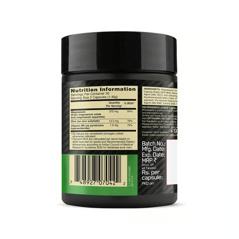 Zinc Magnesium Aspartate (ZMA) 60 Capsules | Recovery & Sleep Support Supplement