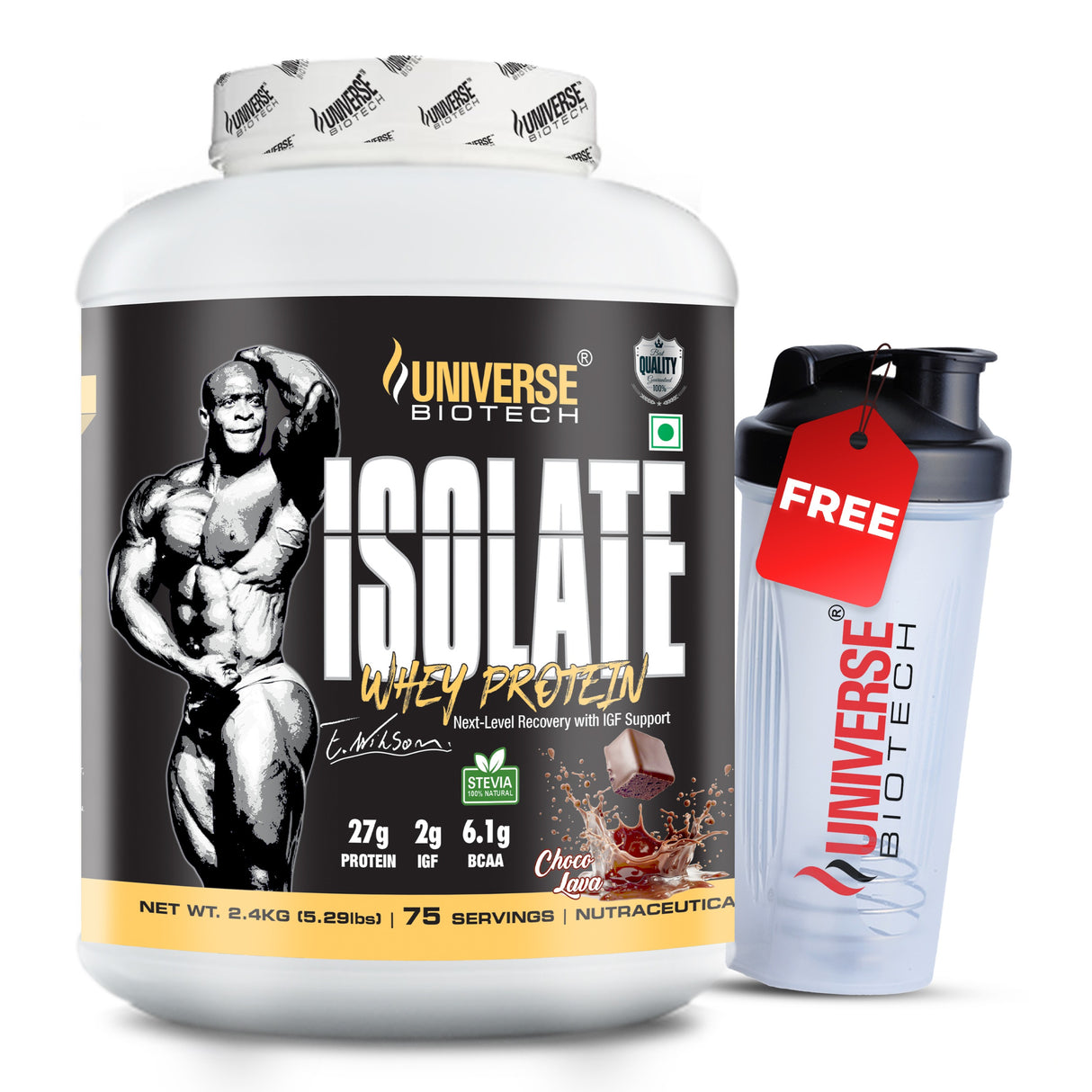 Universe Biotech Isolate Whey Protein 5.29lbs (2.4kg) 75 servings