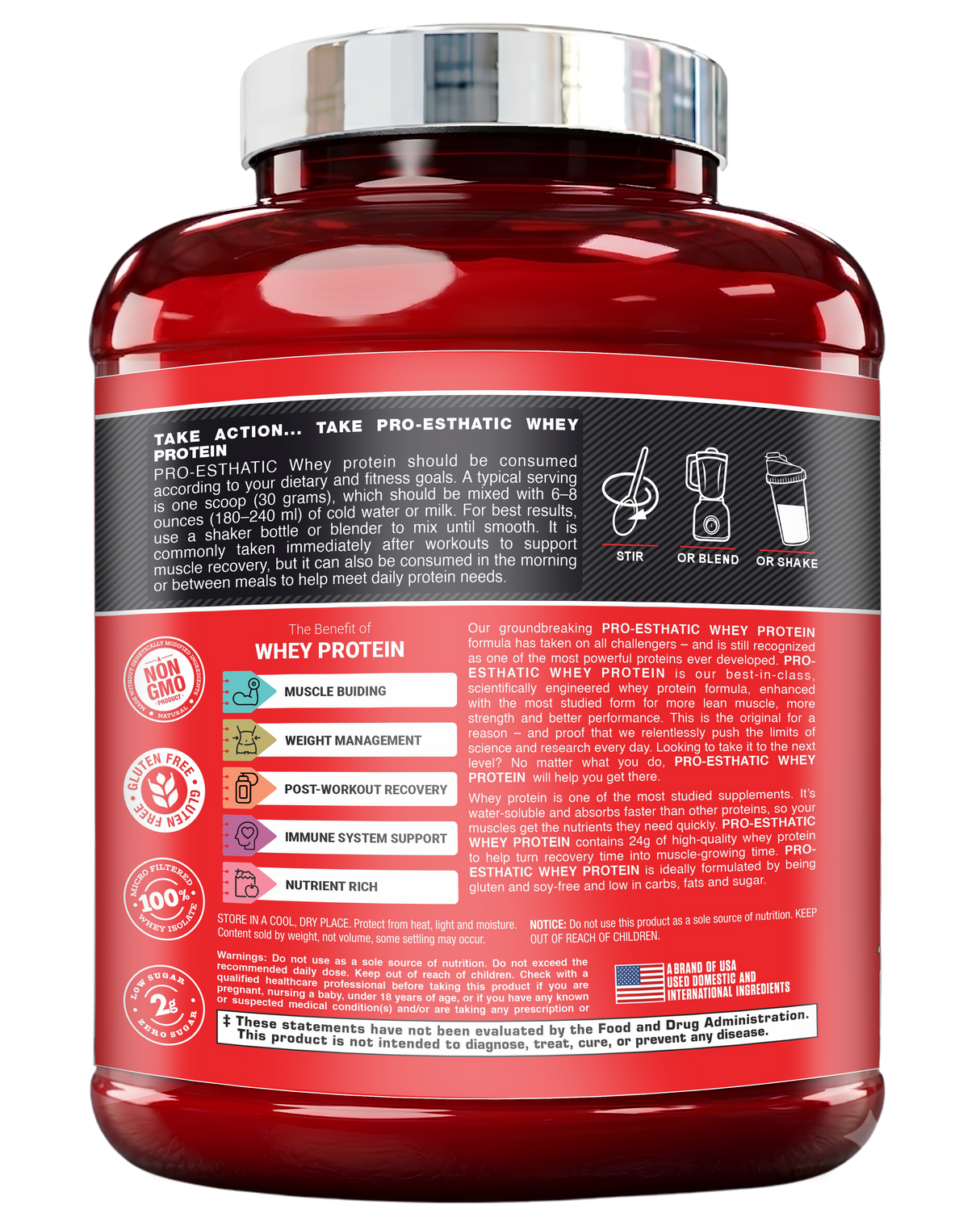 Pro Esthatic Whey Protein 5lbs with Creatine Monohydrate 250gm