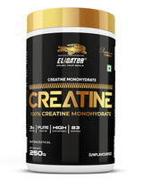 Eligator Premium Series Creatine Monohydrate 250gm 83 Servings Unflavoured