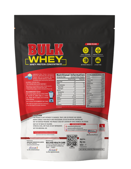 Bullnox Bulk Whey - 900g (2lbs)