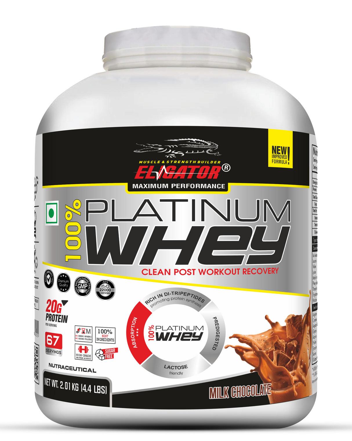 Eligator 100% Platinum Whey 2Kg 67 Servings