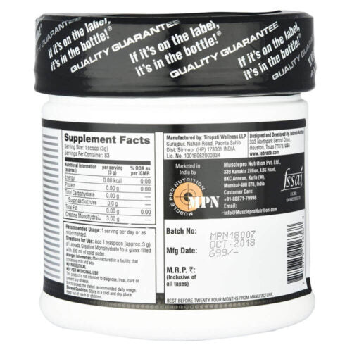 Labrada CreaLean Powder | 3g Creatine Monohydrate,For 83 Servings