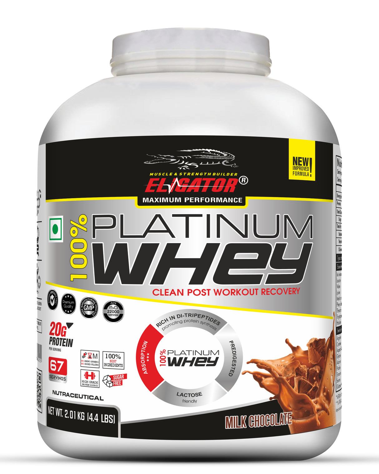 Eligator 100% Platinum Whey 2Kg 67 Servings