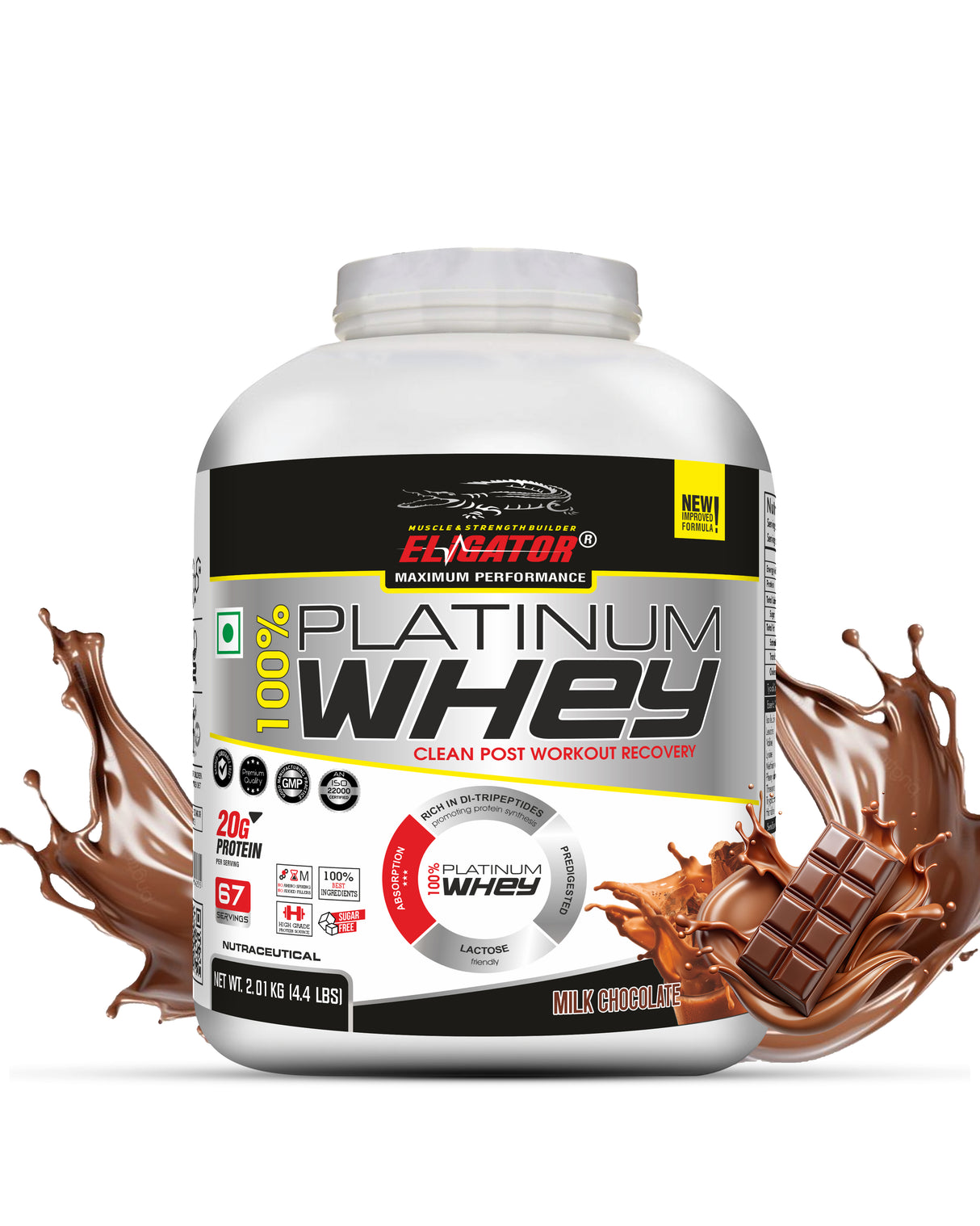 Eligator 100% Platinum Whey 2Kg 67 Servings