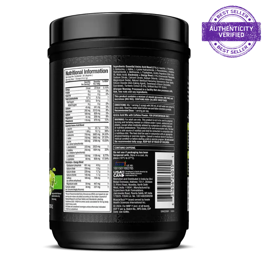 Muscletech EAA+ Energy Amino Acid, Muscle Building, Recovery
