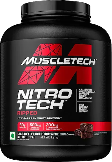 Muscletech Nitro Tech Ripped Whey Protein, Chocolate Fudge Brownie (1.81 Kg)