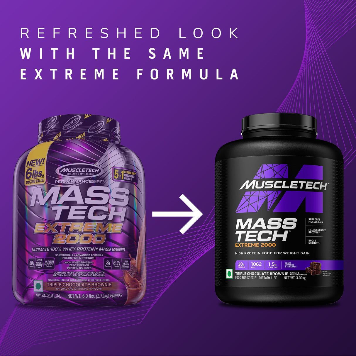 MuscleTech MassTech Extreme 2000 High Protein Food For Weight Gainer