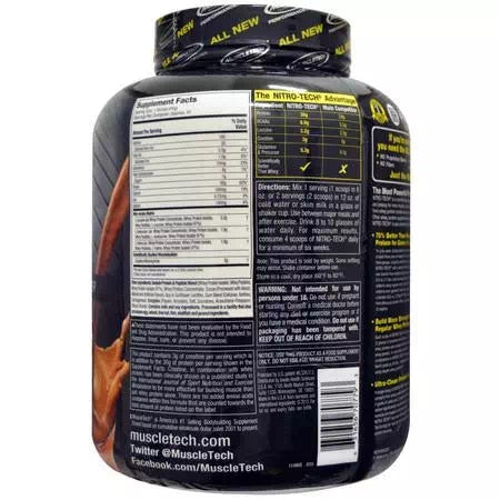 MuscleTech NitroTech Vanilla Cream Whey Protein Powder