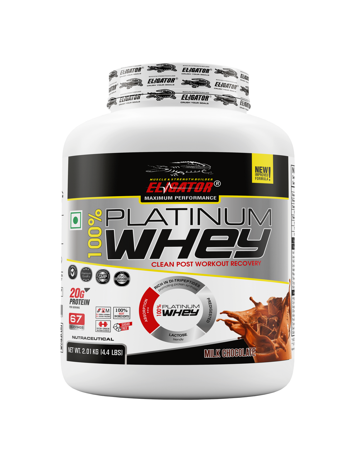 Eligator 100% Platinum Whey 2.1 kg 4.4lbs