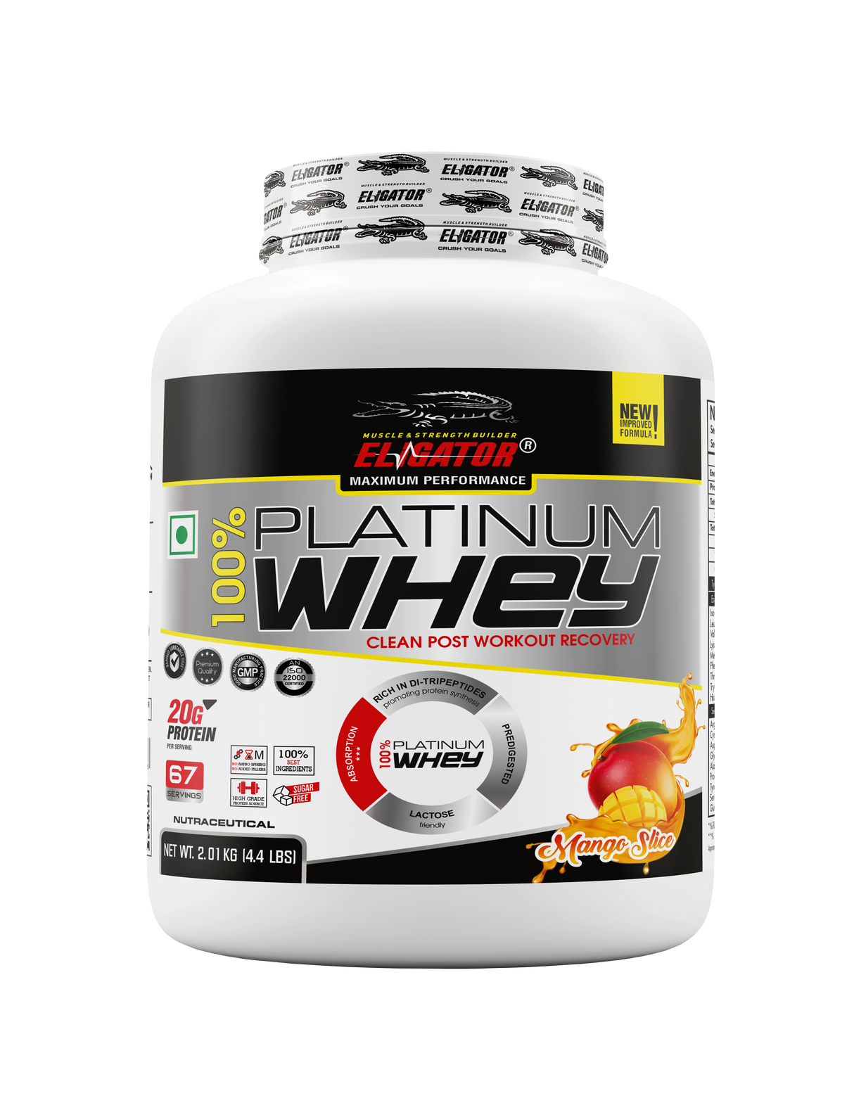 Eligator 100% Platinum Whey 2Kg 67 Servings