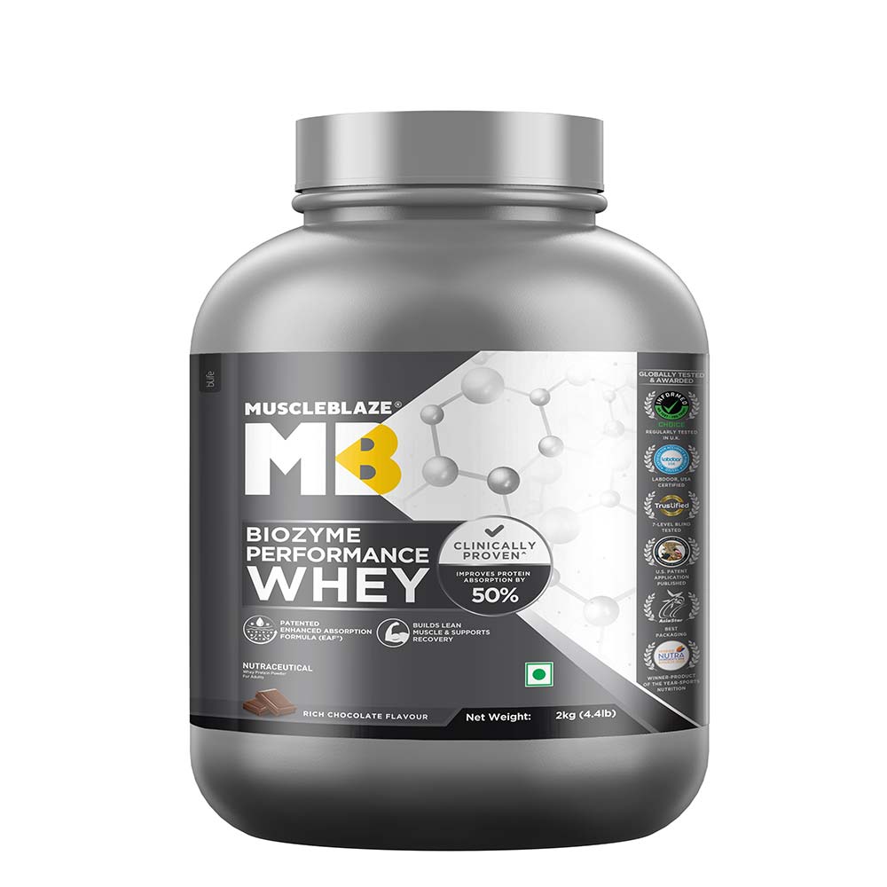 MuscleBlaze Biozyme Performance Whey 2kg | Premium Whey Protein Supplement