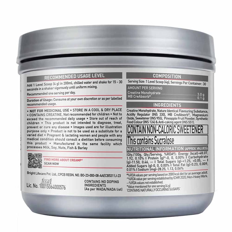 MuscleBlaze Micronised Creatine Monohydrate | 100% Pure Creatine Suppleme