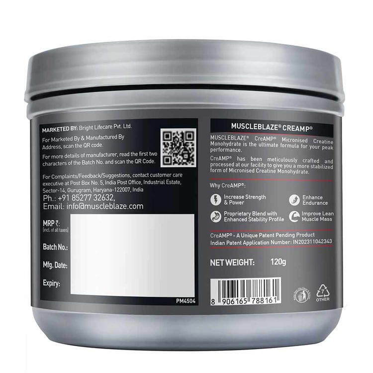 MuscleBlaze Micronised Creatine Monohydrate | 100% Pure Creatine Suppleme
