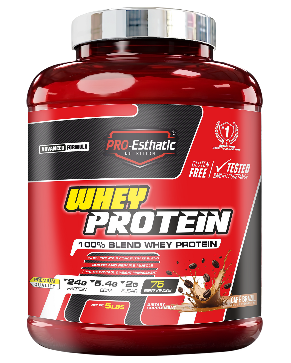 Pro Esthatic Whey Protein 5lbs with Creatine Monohydrate 250gm