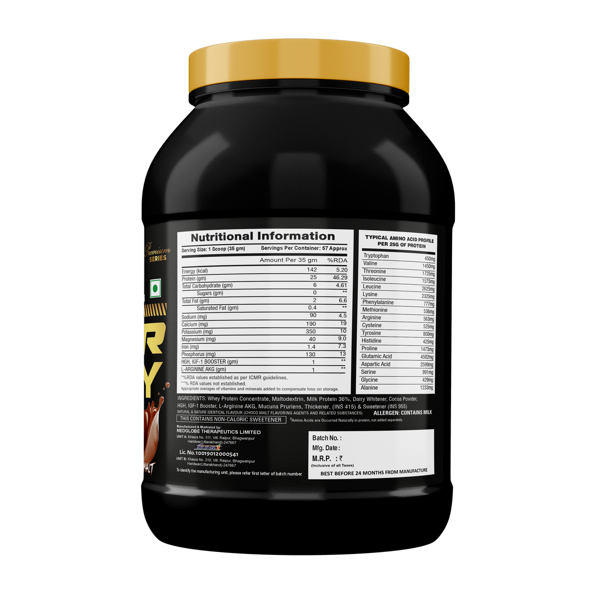 Eligator Premium Series Super Whey - Superior Whey Protein Combination 2kg 57 Servings
